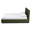 Baxton Studio Granger Velvet Upholstered Queen Platform Bed