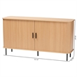 Baxton Studio Lucia Fluted Wood Sideboard - Mid-Century Modern Buffet Cabinet