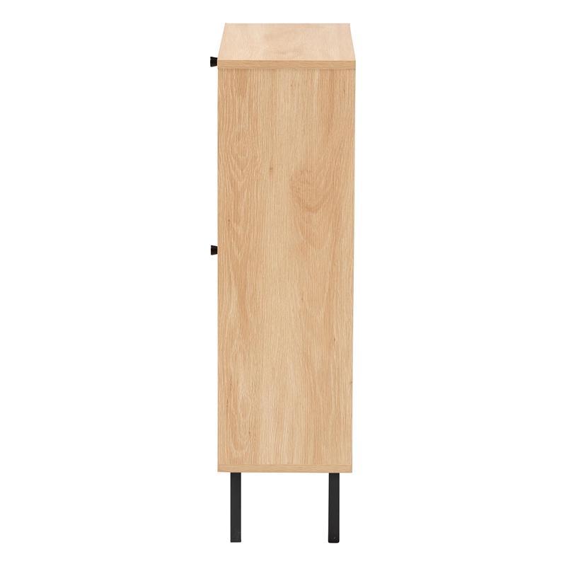 Baxton Studio Remus Wood Shoe Cabinet - 12-Pair Shoe Storage Organizer