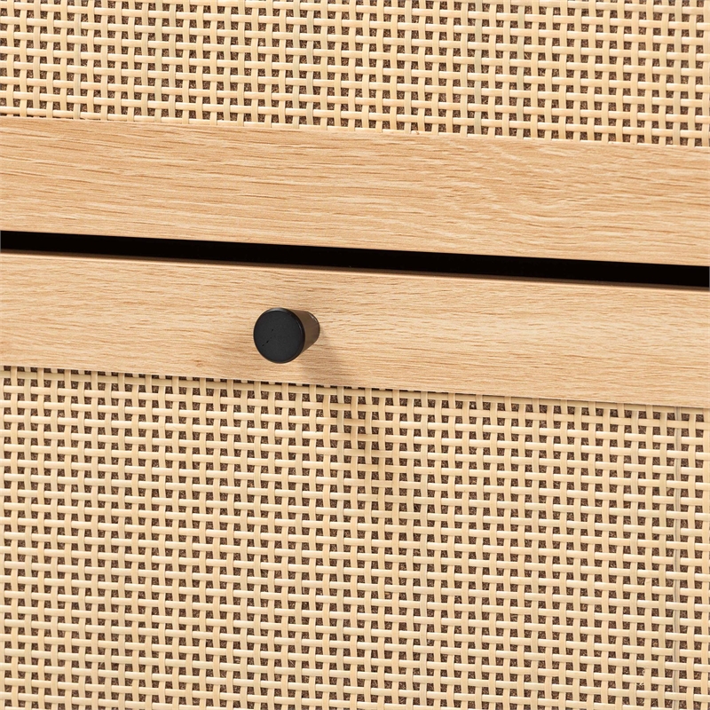 Baxton Studio Remus Wood Shoe Cabinet - 12-Pair Shoe Storage Organizer