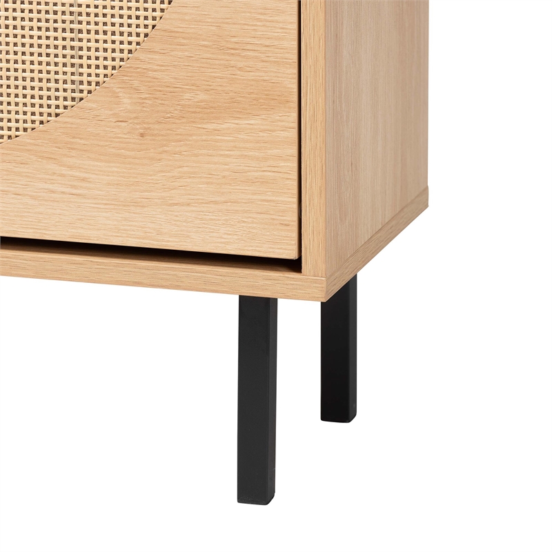 Baxton Studio Remus Wood Shoe Cabinet - 12-Pair Shoe Storage Organizer