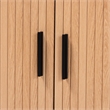 Baxton Studio Lucia Fluted Light Oak Wood Storage Cabinet