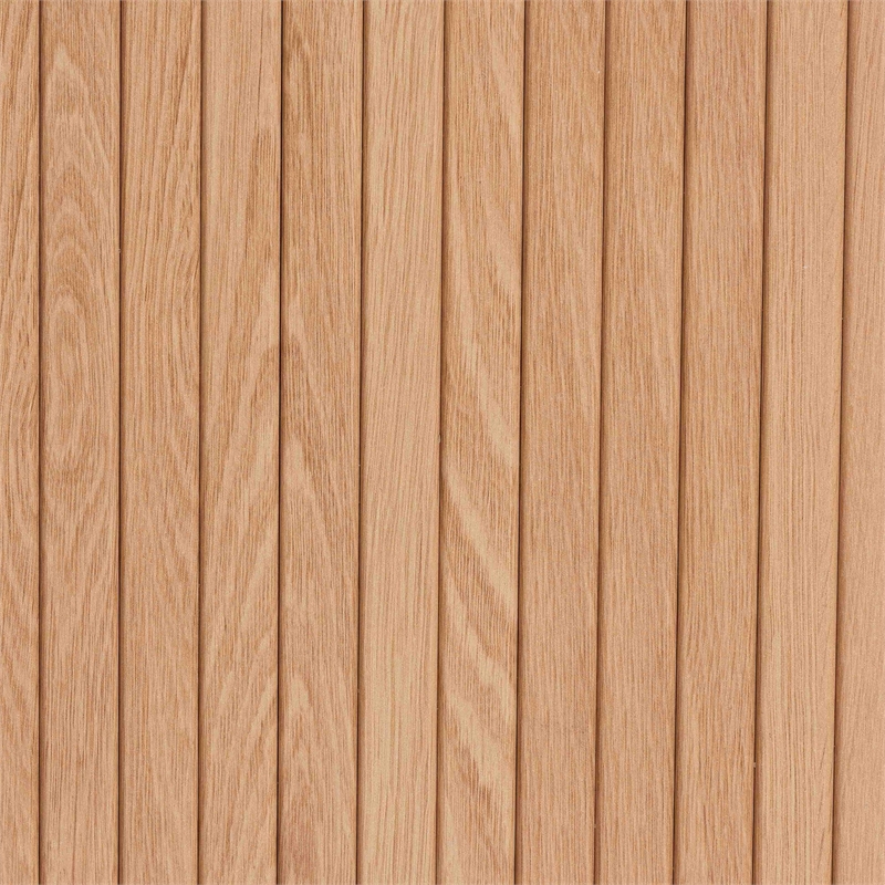 Baxton Studio Lucia Fluted Light Oak Wood Storage Cabinet