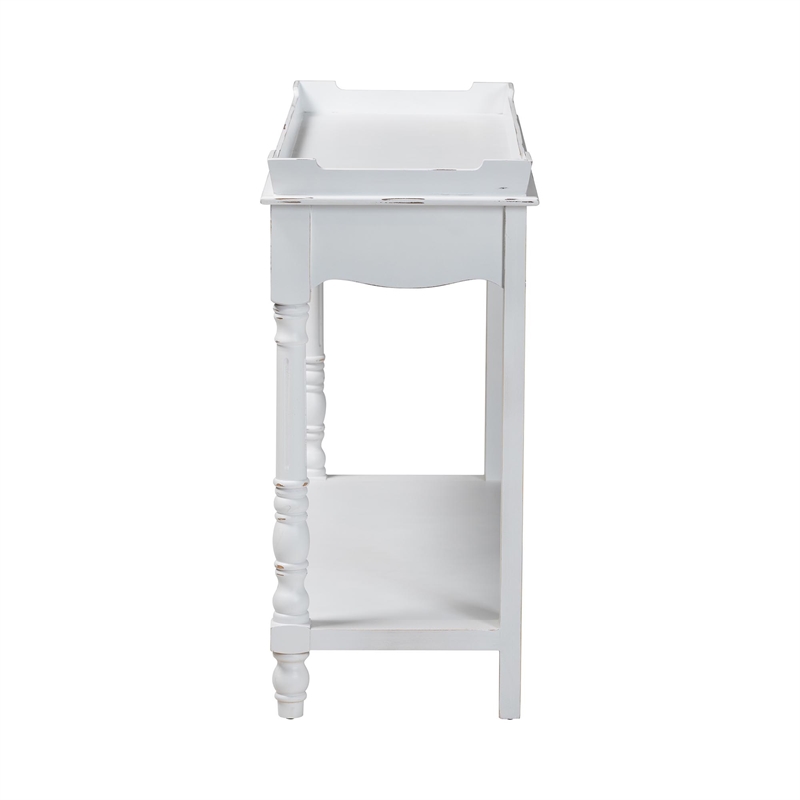 Baxton Studio Rafferty Console Table - Vintage-Inspired White Accent Table