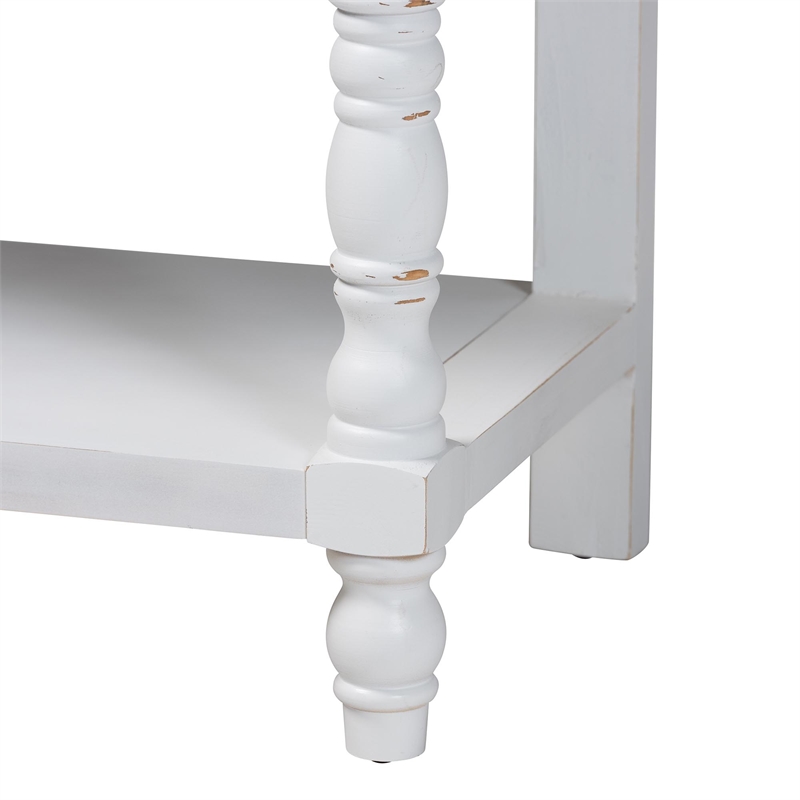 Baxton Studio Rafferty Console Table - Vintage-Inspired White Accent Table