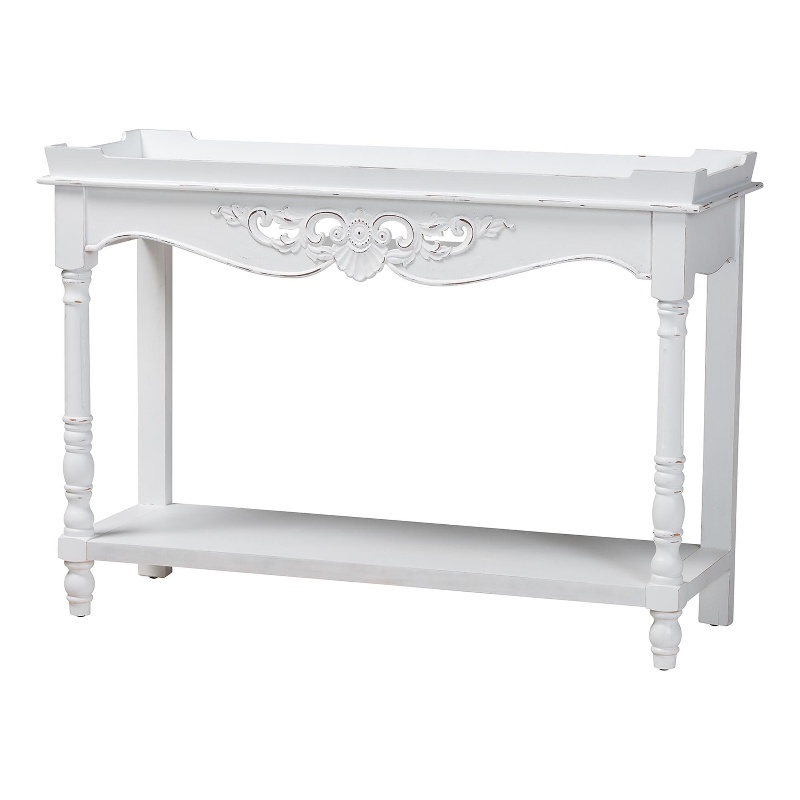 Baxton Studio Rafferty Console Table - Vintage-Inspired White Accent Table