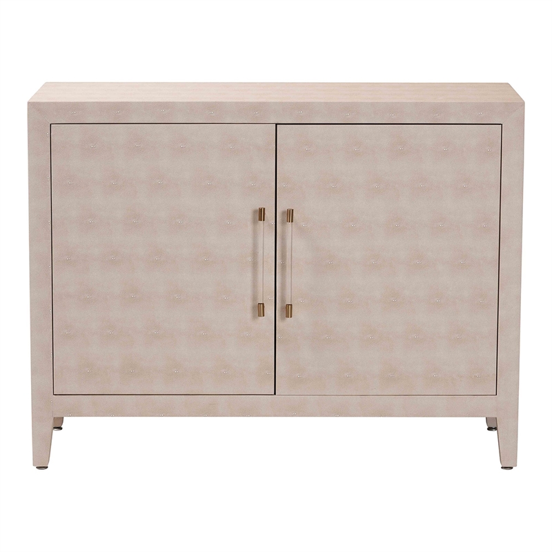 Baxton Studio Nira Faux Shagreen Storage Cabinet - 2-Door Accent Sideboard