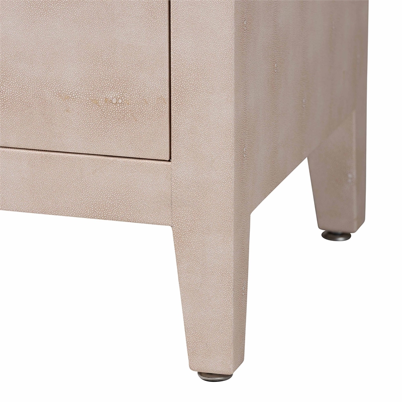 Baxton Studio Nira Faux Shagreen Storage Cabinet - 2-Door Accent Sideboard