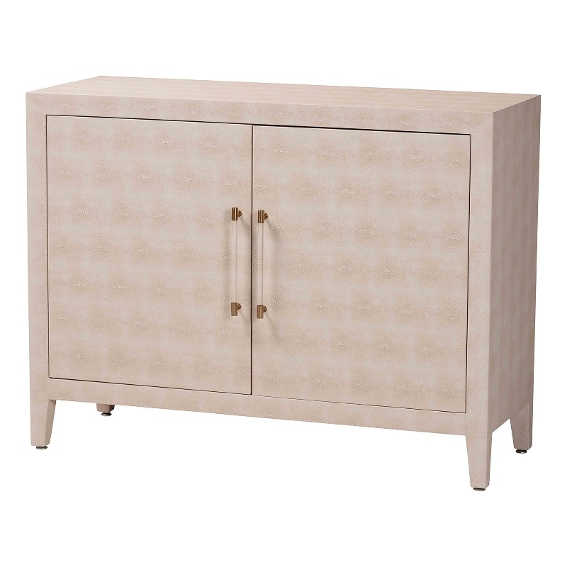 Baxton Studio Nira Faux Shagreen Storage Cabinet - 2-Door Accent Sideboard