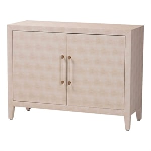 Baxton Studio Nira Faux Shagreen Storage Cabinet - 2-Door Accent Sideboard