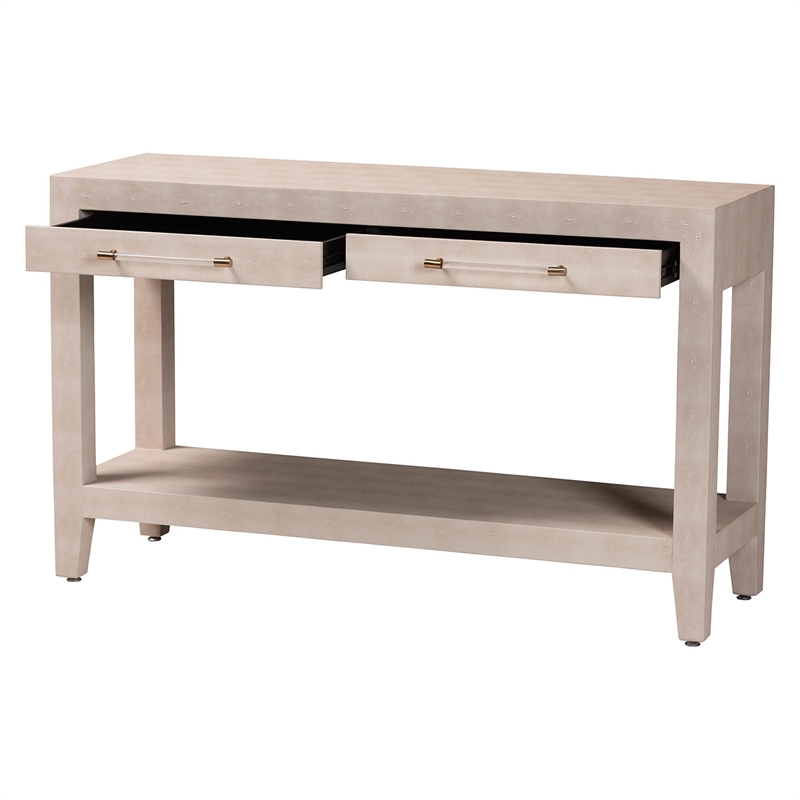 Baxton Studio Nira Faux Shagreen Console Table - Accent Display Piece