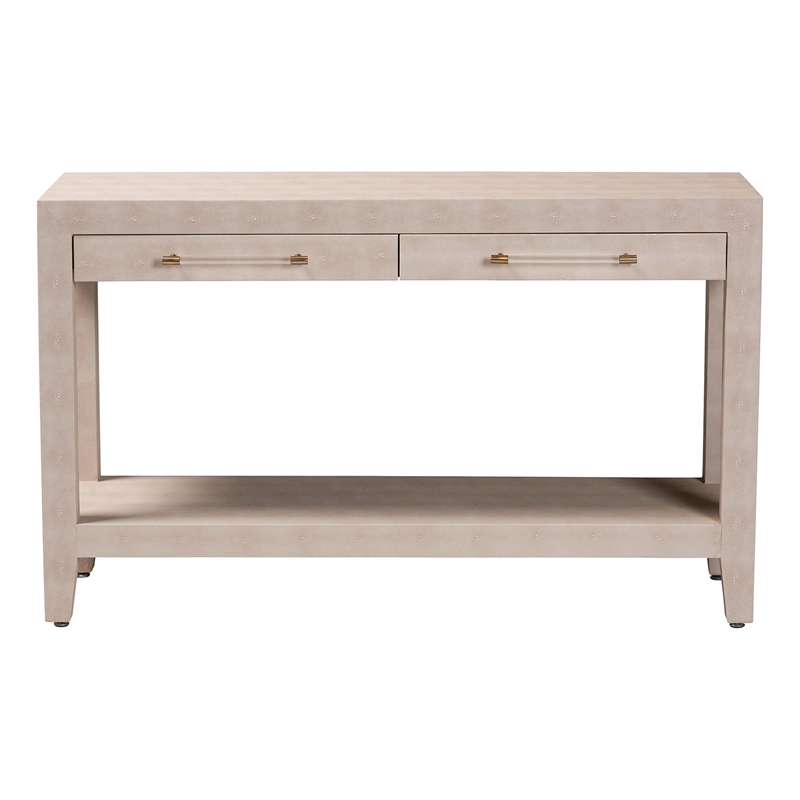 Baxton Studio Nira Faux Shagreen Console Table - Accent Display Piece