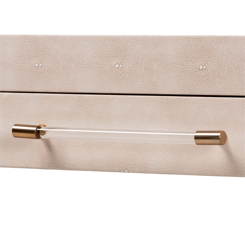 Baxton Studio Nira Faux Shagreen Console Table - Accent Display Piece