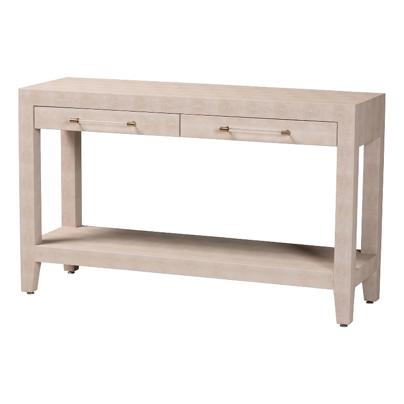Baxton Studio Nira Faux Shagreen Console Table - Accent Display Piece