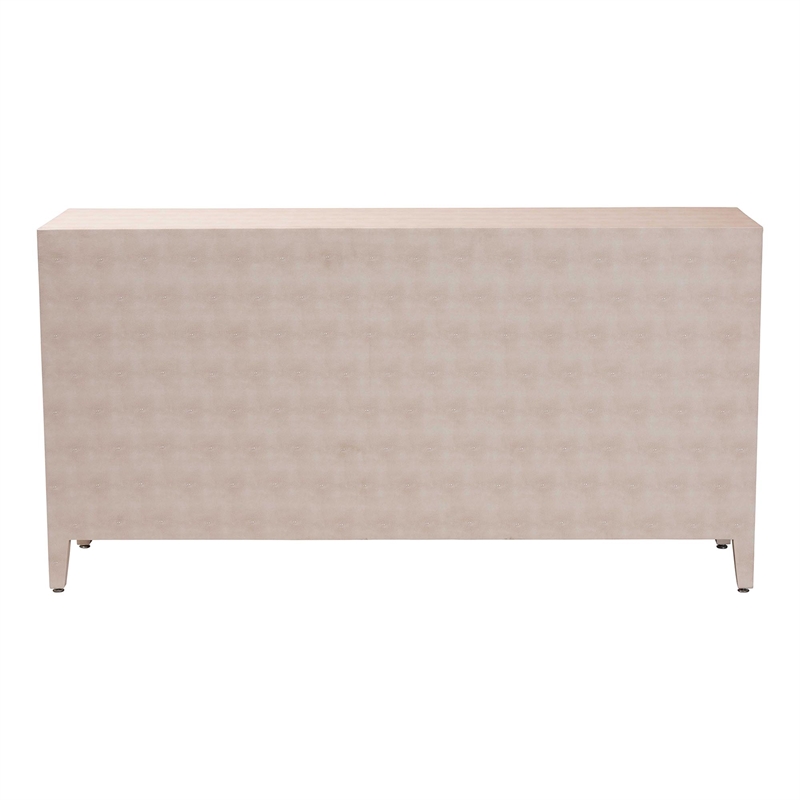 Baxton Studio Nira Faux Shagreen Sideboard  - 3-Door Buffet Storage Cabinet