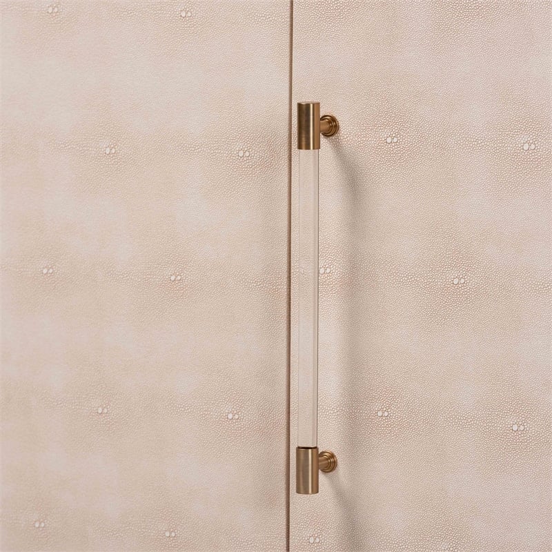 Baxton Studio Nira Faux Shagreen Sideboard  - 3-Door Buffet Storage Cabinet