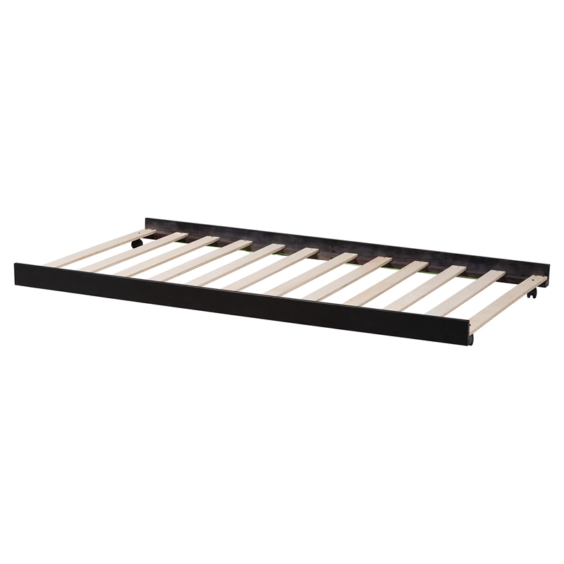 Baxton Studio Lucera Trundle Underbed Low Profile Rolling Base Twin Black