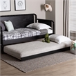 Baxton Studio Lucera Trundle Underbed Low Profile Rolling Base Twin Black