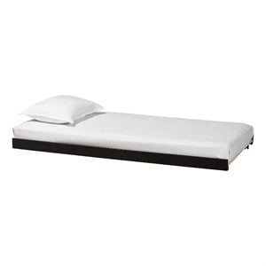 Baxton Studio Lucera Trundle Underbed Low Profile Rolling Base Twin Black