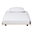 Baxton Studio Lucera Trundle Underbed Low Profile Rolling Base Twin White
