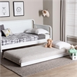 Baxton Studio Lucera Trundle Underbed Low Profile Rolling Base Twin White