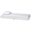 Baxton Studio Lucera Trundle Underbed Low Profile Rolling Base Twin White