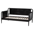 Baxton Studio Lucera Bobbin Daybed Wooden Spindle Bed Frame Twin Black