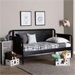 Baxton Studio Lucera Bobbin Daybed Wooden Spindle Bed Frame Twin Black
