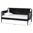 Baxton Studio Lucera Bobbin Daybed Wooden Spindle Bed Frame Twin Black