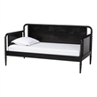 Baxton Studio Lucera Bobbin Daybed Wooden Spindle Bed Frame Twin Black