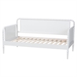 Baxton Studio Lucera Bobbin Daybed Wooden Bed Frame Twin White