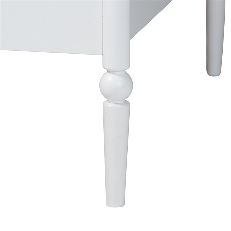 Baxton Studio Lucera Bobbin Daybed Wooden Bed Frame Twin White