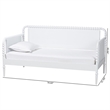 Baxton Studio Lucera Bobbin Daybed Wooden Bed Frame Twin White