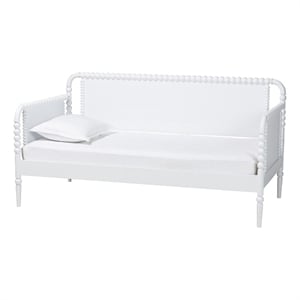 Baxton Studio Lucera Bobbin Daybed Wooden Bed Frame Twin White