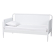 Baxton Studio Lucera Bobbin Daybed Wooden Bed Frame Twin White