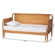 Baxton Studio Lucera Bobbin Twin To King Expandable Daybed Oak Brown