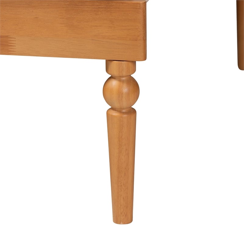 Baxton Studio Lucera Bobbin Twin To King Expandable Daybed Oak Brown