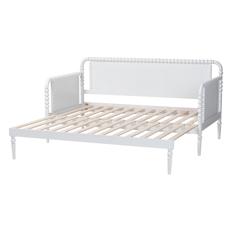 Baxton Studio Lucera Bobbin Twin To King Expandable Daybed White