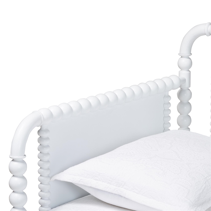 Baxton Studio Lucera Bobbin Daybed with Rolling Trundle Twin White