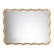 Baxton Studio Cassara Gold Scalloped Rectangular Wall Mirror