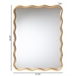 Baxton Studio Cassara Gold Scalloped Rectangular Wall Mirror