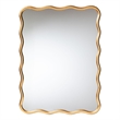 Baxton Studio Cassara Gold Scalloped Rectangular Wall Mirror
