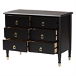 Baxton Studio Tamra Black Wood Chest with Drawers