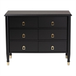 Baxton Studio Tamra Black Wood Chest with Drawers
