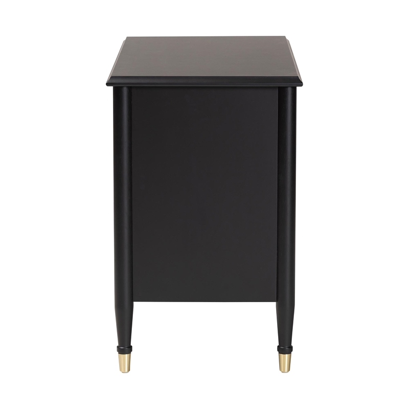Baxton Studio Tamra Black Wood Chest with Drawers