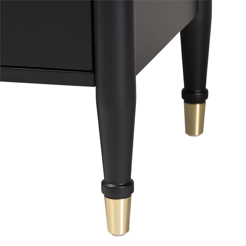 Baxton Studio Tamra Black Wood Chest with Drawers