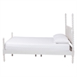 Baxton Studio Caliana Bobbin Four-Poster Platform Bed White Queen
