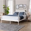 Baxton Studio Caliana Bobbin Four-Poster Platform Bed White Queen