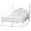 Baxton Studio Caliana Bobbin Four-Poster Platform Bed White Queen