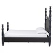 Baxton Studio Martino Four-Poster Platform Bed Black Queen